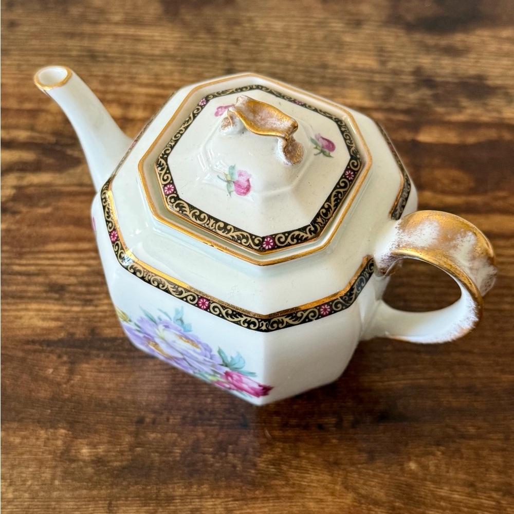 H.P. McGregor & Co. Antique Mini Teapot Floral China - Picture 3 of 11